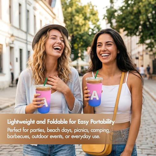 Neoprene Iced Coffee & Soda Cup Sleeve - Reusable Insulator