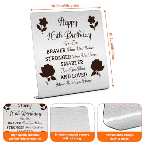 16th Birthday Inspirational Decorative Sign for Girls