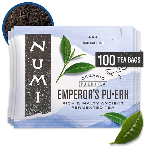 Numi Organic Emperor’s Pu-erh Tea Bags - 100 Count, High Caffeine
