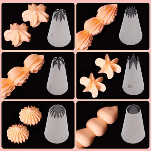 5-Piece Stainless Steel Piping Tips Set for Cake Decorating