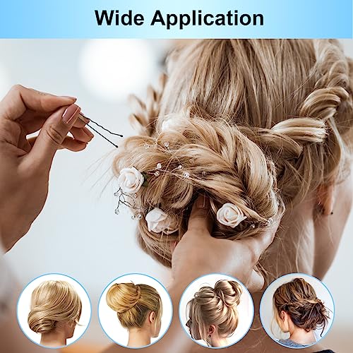 Fosvrde Black Bobby Pins 300 Pcs - 2 Inch Non-Slip Metal Hair Pins with Storage Box