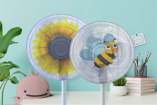 Holidaywoo 2-Pack Cartoon Fan Guard Net Safety Cover for 16-20 Inch Fans