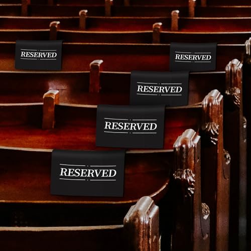 Reserved Seating Signs - 6 Pcs Black and White Wedding & Event Signs
