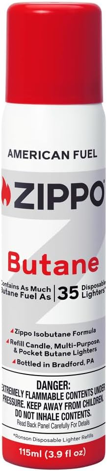 Zippo Butane Fuel - Premium Lighter Fuel for Optimal Performance | 4 oz Can