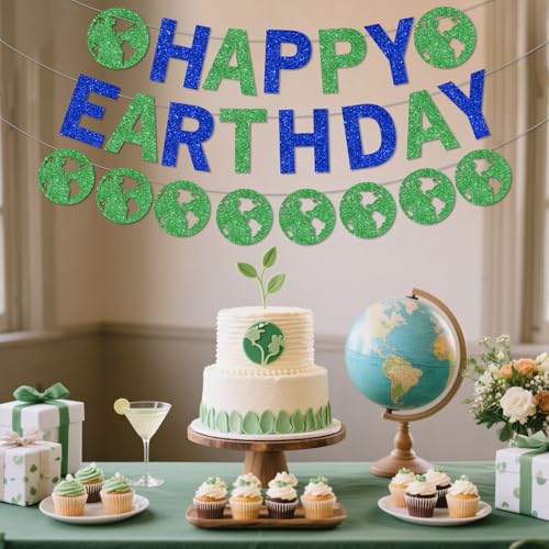 Happy Earth Day Decorations - Banner & Garland Set for Eco-Friendly Events