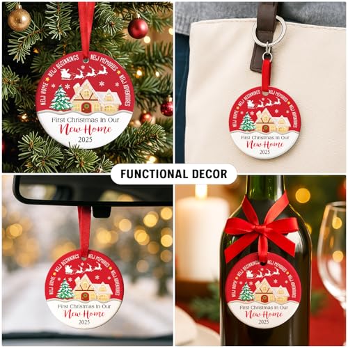 First Christmas in Our New Home 2025 Ornament - Ceramic Keepsake