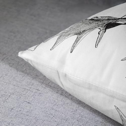 Emvency Moose Winter Throw Pillow Covers Set of 2 - 18x18 Inch
