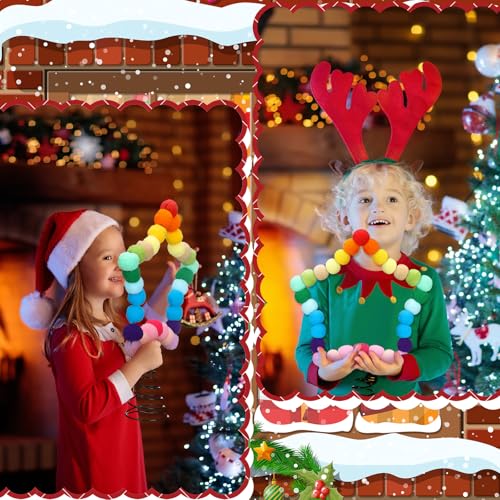 Rainbow Felt Ball Star Christmas Tree Topper 8.3 x 7.1 Inch - Festive Holiday Decoration