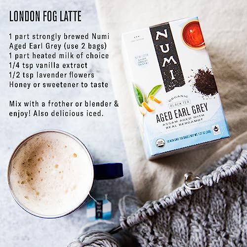 Numi Organic Black Tea Variety Pack - 54 Full Leaf Tea Bags, Natural Caffeine