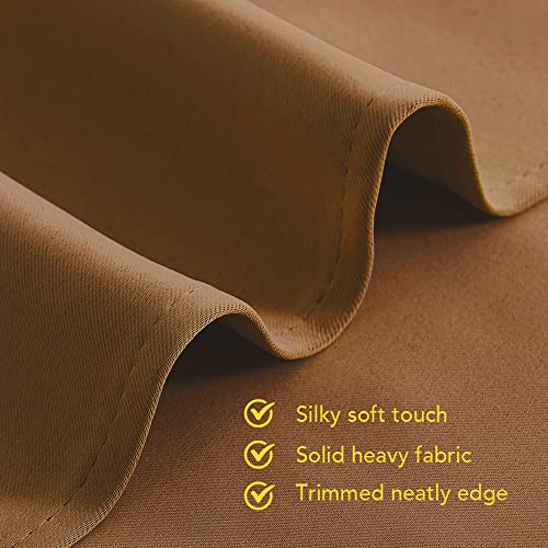 NICETOWN 34x40 Inch Thermal Insulated Blackout Curtains - Gold Brown