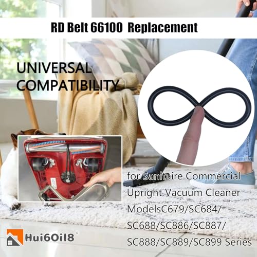 66100 Vacuum Belt for Sanitaire Eureka Vacuums - 10 Pack Replacement