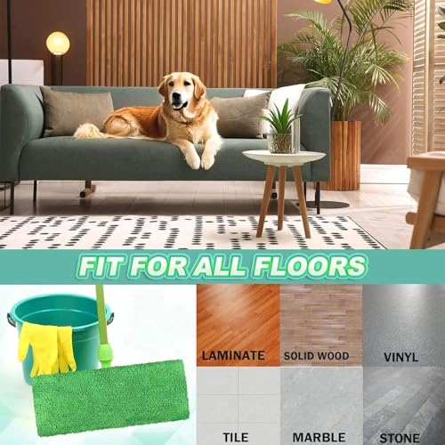 6-Pack Reusable Coral Fleece Mop Pads for Swiffer Mops – Washable Wet & Dry Microfiber Cleaning Cloths