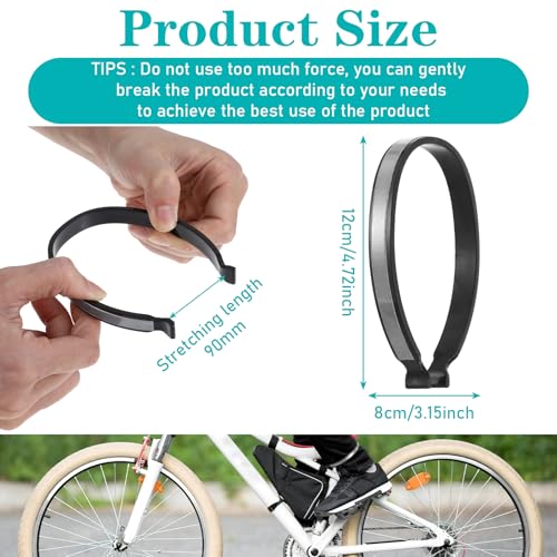 4Pcs High Reflective Cycling Trousers Clips, Safety Bicycle Elastic Ankle Cuffs Bands, Outdoor Recreation Cycling Trouser Clip Pant Leg Cuff Clip Reflective Gear for Riding Fishing Outdoor