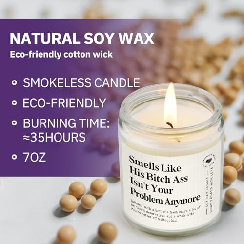Empowering Divorce Candle Gift - Lavender Scented, 7oz