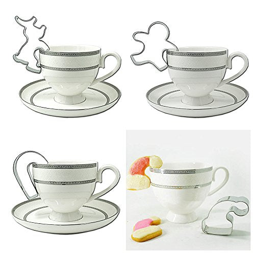 4PCS Hanging Cookie Cutter Set for Christmas Mug Decor Baking Kitchen Tools