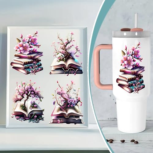 Sakura UV DTF Cup Wrap Transfers Stickers for 16 oz Tumblers 4 Pcs