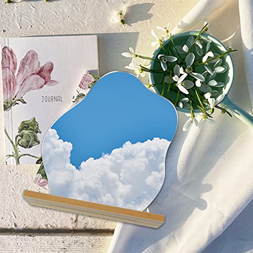 Irregular Cloud Shape Acrylic Vanity Mirror with Stand - Funky Home Decor