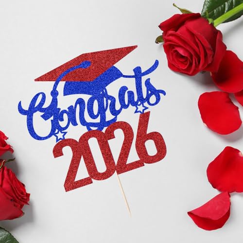 Congrats 2026 Graduation Cake Topper | High-Quality Party Decoration