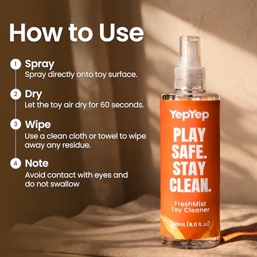 YepYep Adult Toy Cleaner Spray 240ml (8.1 Fl Oz) - Gentle & Effective