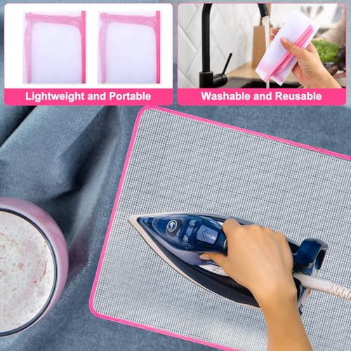 2 Pack Mesh Ironing Cloths - 15.7 x 23.6 Inch Protective Pads