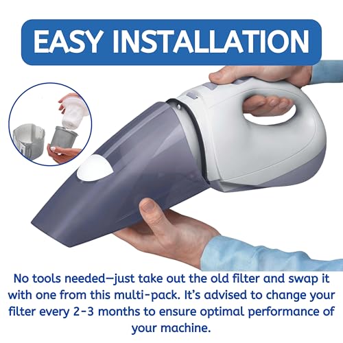 Nispira VF110 Vacuum Cleaner Replacement Filter for BLACK+DECKER Handheld Models - 3 Pack