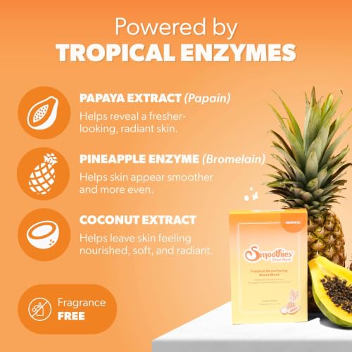 Smoothies Tropical Glow Resurfacing Sheet Mask with AHA and PHA