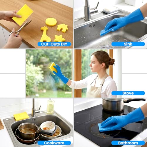 20-Pack Compressed Cellulose Sponges - Eco-Friendly Kitchen Cleaning