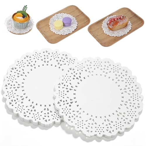 450 Pcs White Lace Paper Doilies - 4.5 Inch Decorative Placemats