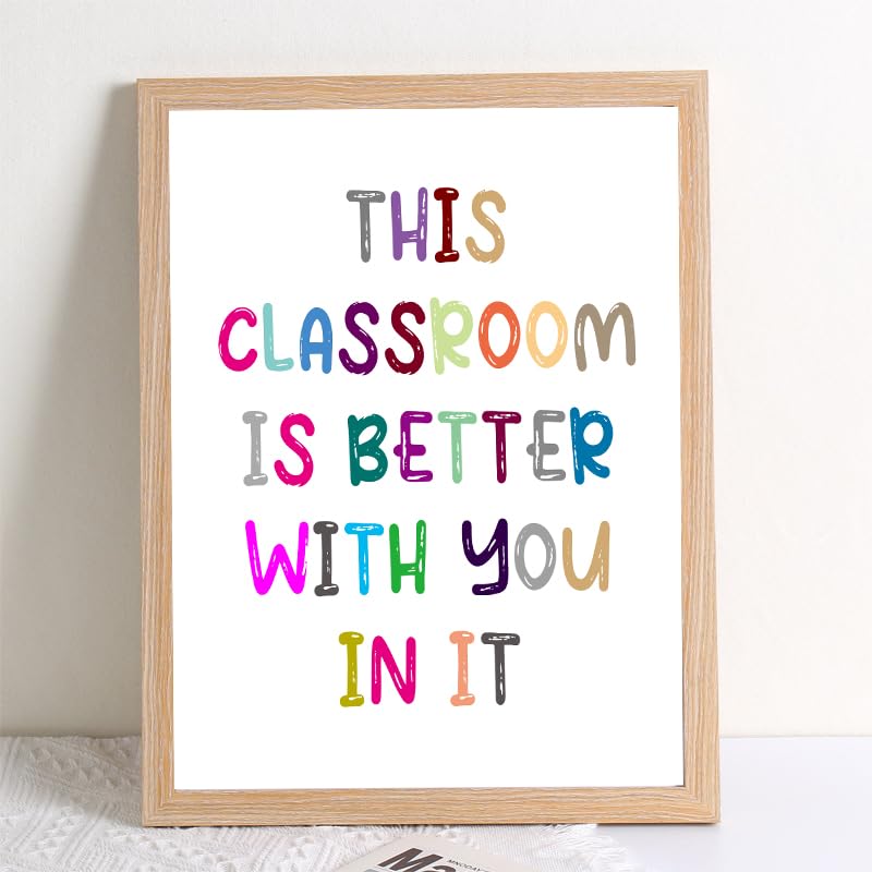 Inspirational Classroom Wall Art Print - Better With You In It 8x10
