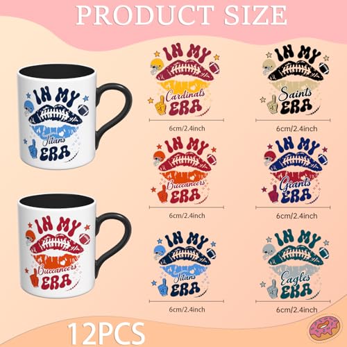 Elewins 12 Pcs Ball Games UV DTF Cup Wrap Transfers for Mugs