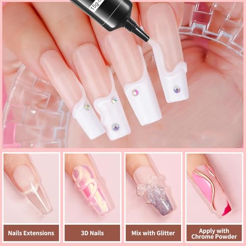 MUSILAN 3D Nail Art Sculpting Gel - Tube Needle Design Non-Sticky Molding Gel