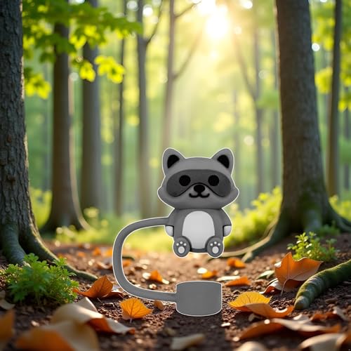 Raccoon Silicone Straw Cover Cap for Stanley 30/40 Oz Cups