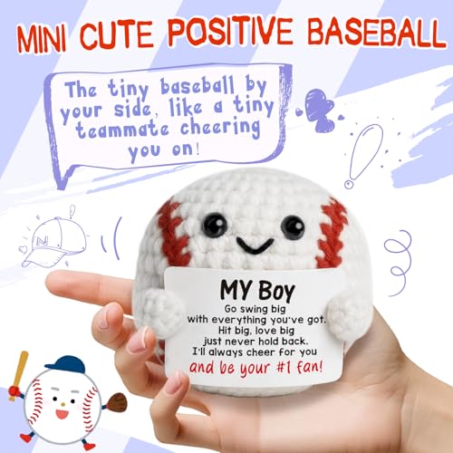 Handmade Crochet Baseball Gift - To My Boy Inspirational Keepsake