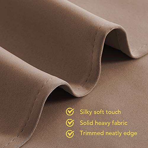 NICETOWN Blackout Curtain Panels, 42x80 inches, Cappuccino - Thermal Insulated Grommet Drapes for Bedroom