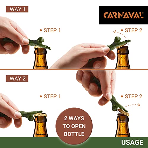 Carnaval Green Army Man Bottle Opener - Metal Soldier Design