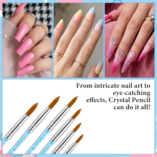 Shimmeroo 7-Piece Acrylic Nail Art Brushes and Resin Palette Set