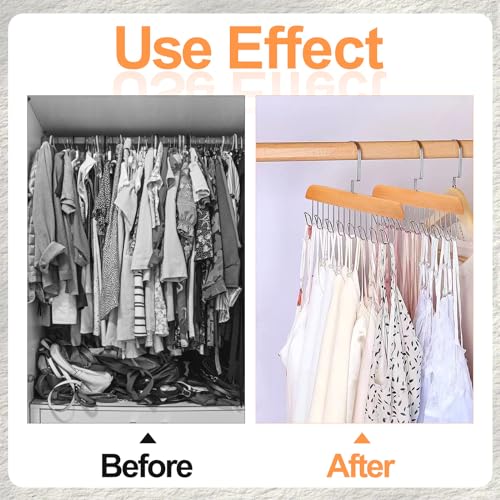2-Pack 360° Swivel Anti-Slip Coat Rack Hangers for Closet