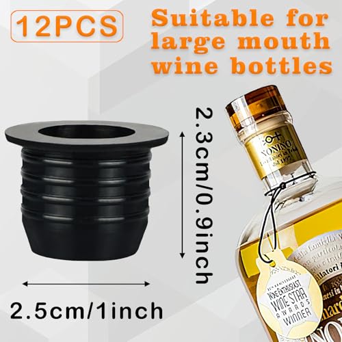 12 Pack Liquor Pour Spout Adapters for Large Neck Bottles