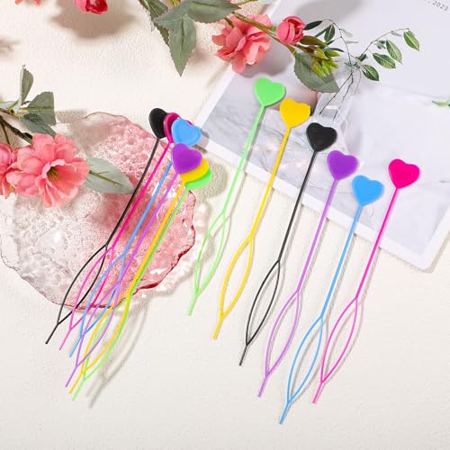 Hair Beader Tool 12 Pack - Quick Bead Loader & Topsy Tail Styling Kit
