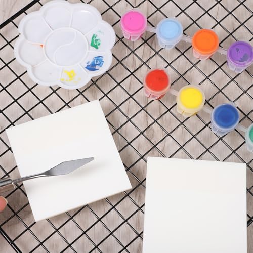 100 Pcs Disposable Nail Polish Palette Paper with Stainless Steel Stirring Rod