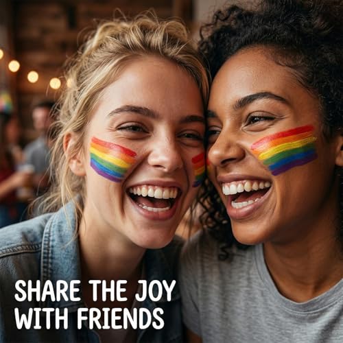 LANGFON Pride Rainbow Face Paint Crayons for Body and Festival Makeup