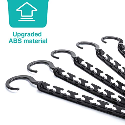 HOUSE DAY Black Space Saving Hangers Organizer - 12 Pack