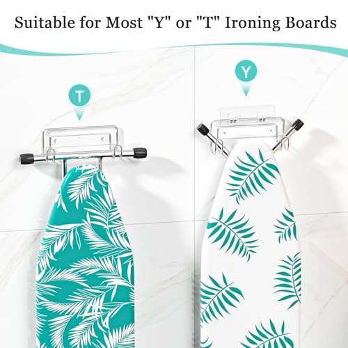 LOXSUN Stainless Steel Ironing Board Hanger - Wall Mount for T & Y Leg