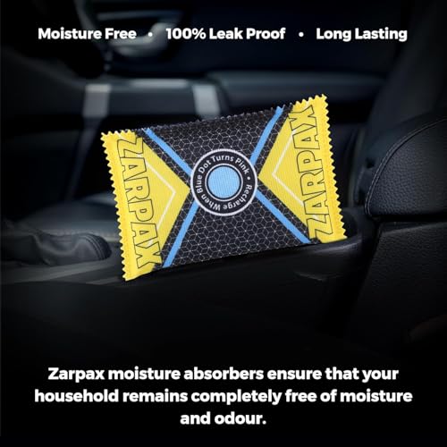 Zarpax Rechargeable Dehumidifier Bags - 2 Pack, 4.4 oz Moisture Absorbers