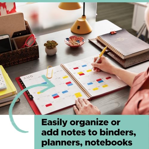 Post-it Flags Dispenser with 20 Removable Sticky Tabs - 60 Total