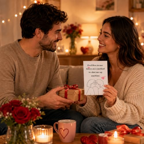 Funny Flirty Love Card for Him and Her – Romantic Greeting Card for Husband, Wife, Boyfriend, Girlfriend, Anniversary and Valentine's Day