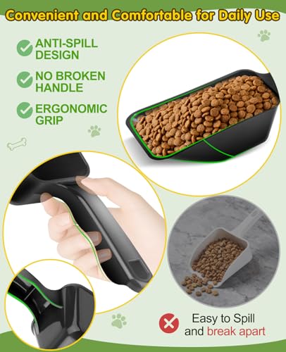 2-Pack Dog Food Scoop Set - 1 Cup & 2 Cup Measuring Scoops