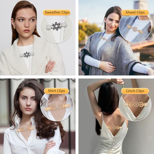 8-Pack Cinch Clips for Women's Dresses, Sweaters & Cardigans