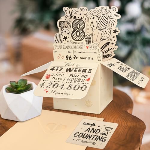 Giftota 8th Birthday 3D Pop-Up Card for Boys and Girls