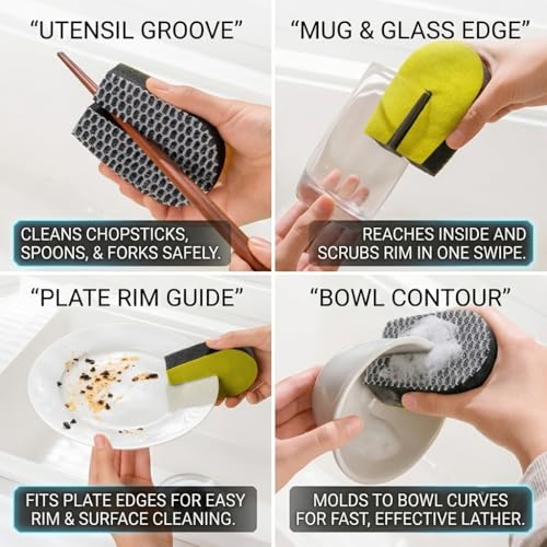 Non-Scratch Strainer Sponge for Cleaning Mesh Screens - 2-Pack